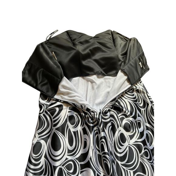 Vintage Jessica McClintock Strapless Black and White Gown - Size 8 - Picture 9 of 16